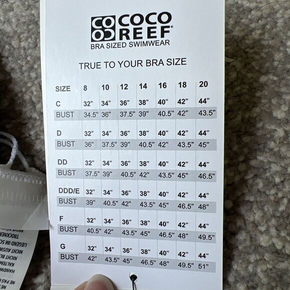 NWT Coco Reef Contours Bikini Womens sz 10 34 C/D Evoke Draped Tie Dye Swim Top - Picture 9 of 13